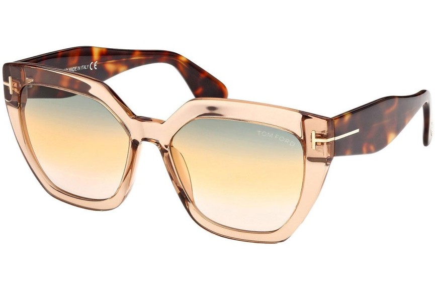 Okulary przeciwsłoneczne Tom Ford FT0939 45B Kwadratowe Brązowe