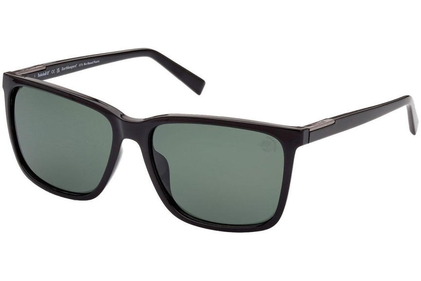 Okulary przeciwsłoneczne Timberland TB9280-H 01R Polarized Kwadratowe Czarne