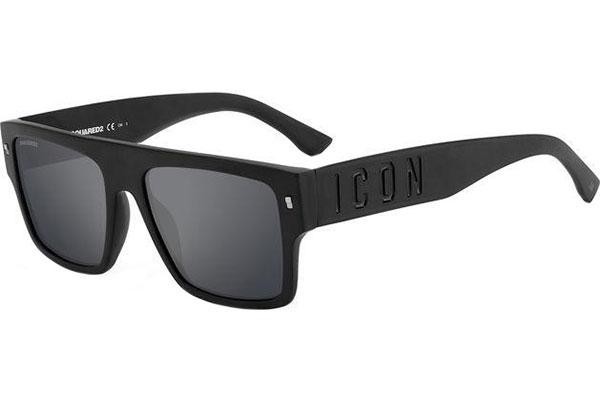 Okulary przeciwsłoneczne Dsquared2 ICON0003/S 003/T4 Flat Top Czarne