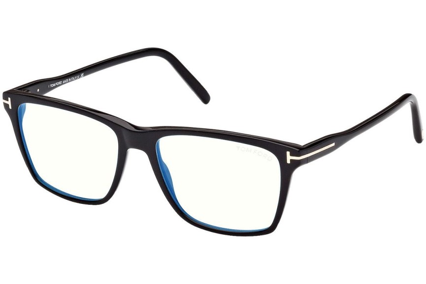 Okulary korekcyjne Tom Ford FT5817-B 001 Kwadratowe Czarne