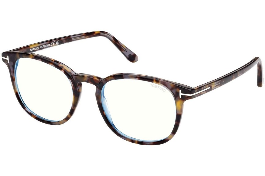 Okulary korekcyjne Tom Ford FT5819-B 055 Okrągłe Havana