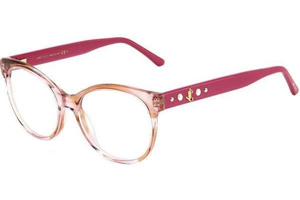 Okulary korekcyjne Jimmy Choo JC336 HR5 Kocie oczy Różowe