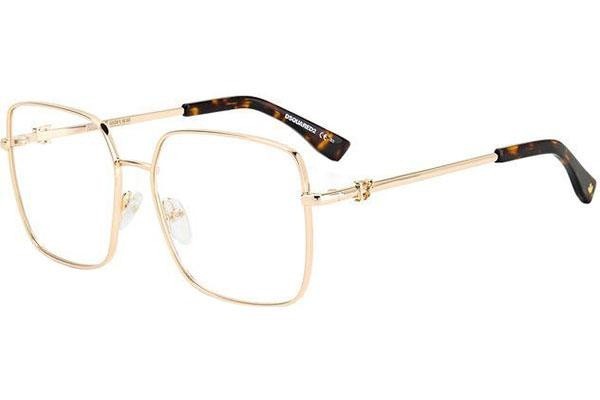 Okulary korekcyjne Dsquared2 D20040 06J Kwadratowe Złote