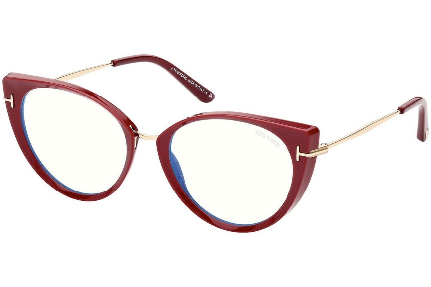 Okulary korekcyjne Tom Ford FT5815-B 074 Kocie oczy Czerwone