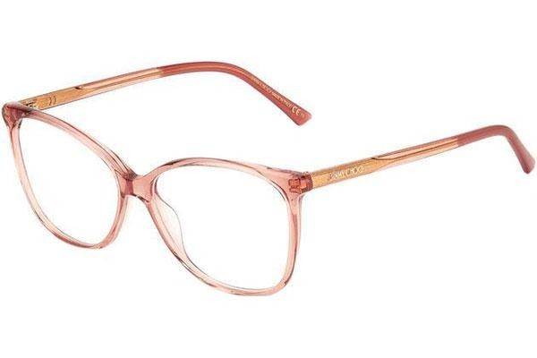 Okulary korekcyjne Jimmy Choo JC343 W66 Okrągłe Różowe