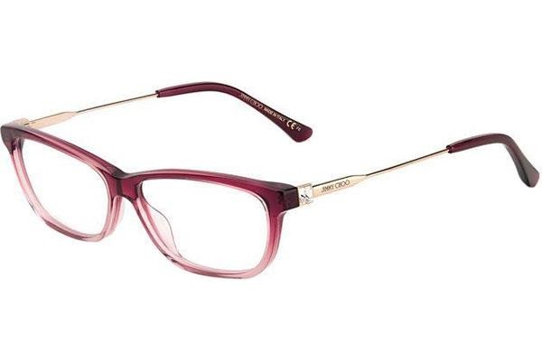 Okulary korekcyjne Jimmy Choo JC342 7W5 Prostokątne Różowe