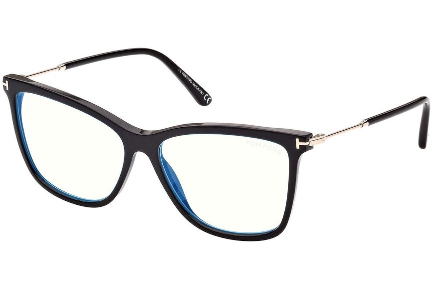 Okulary korekcyjne Tom Ford FT5824-B 001 Kocie oczy Czarne