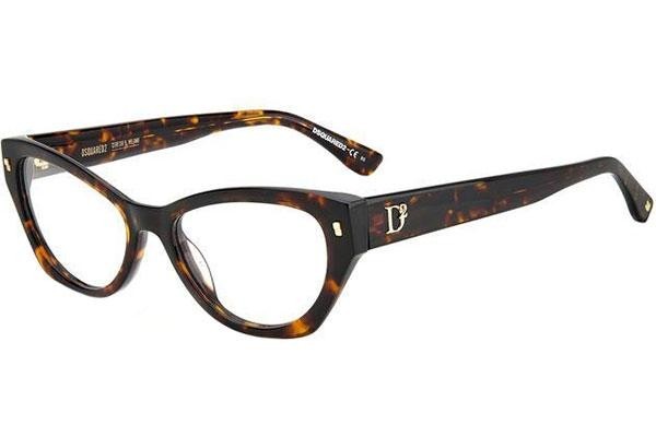 Okulary korekcyjne Dsquared2 D20043 086 Kocie oczy Havana