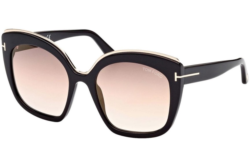 Okulary przeciwsłoneczne Tom Ford FT0944 01G Kocie oczy Czarne