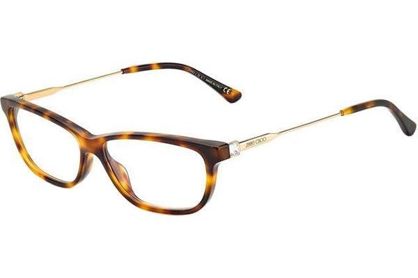 Okulary korekcyjne Jimmy Choo JC342 086 Prostokątne Havana