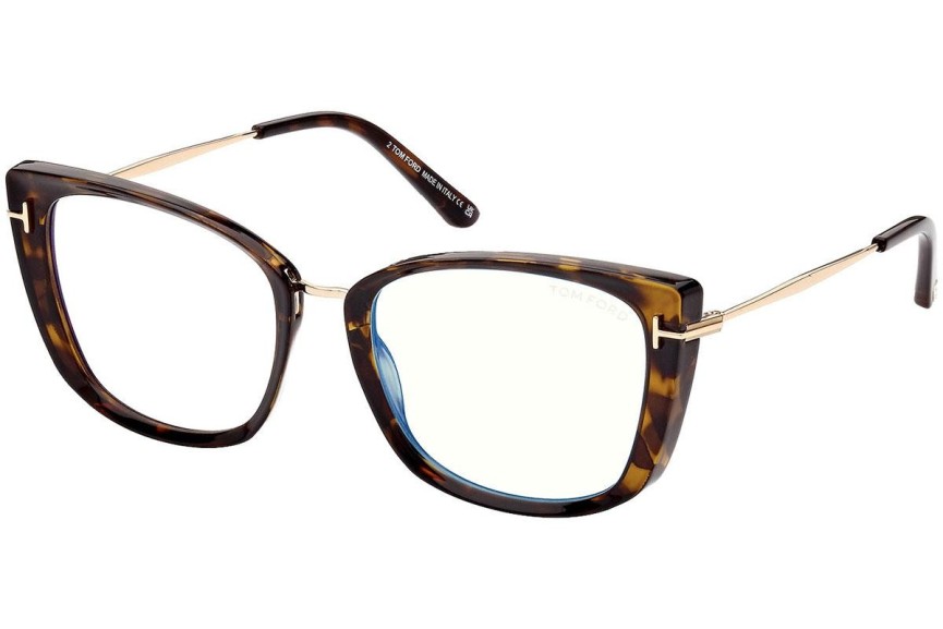 Okulary korekcyjne Tom Ford FT5816-B 052 Kocie oczy Havana