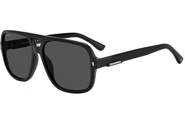 Okulary przeciwsłoneczne Dsquared2 D20003/S 807/IR Pilotki (Aviator) Czarne