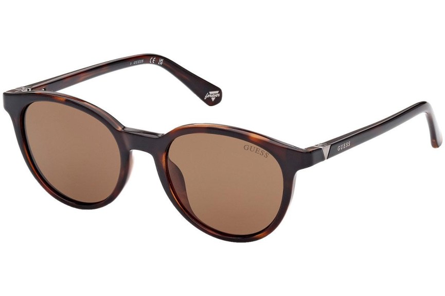 Okulary przeciwsłoneczne Guess GU5216 52H Polarized Okrągłe Havana