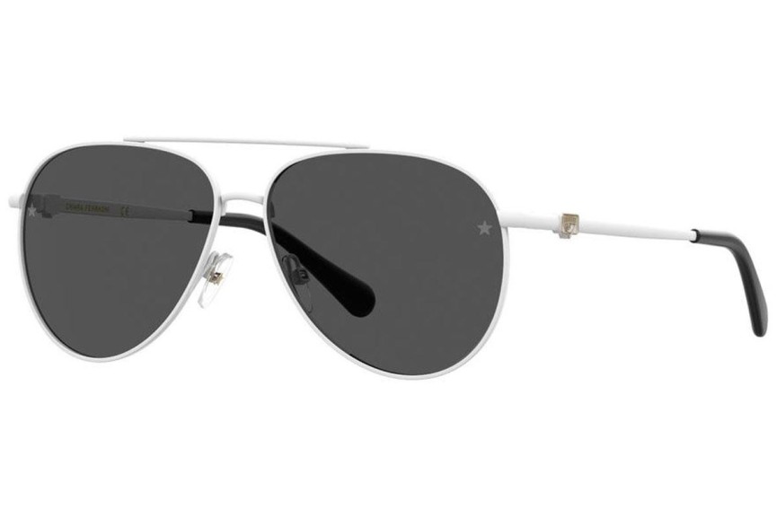 Okulary przeciwsłoneczne Chiara Ferragni CF1001/S VK6/IR Pilotki (Aviator) Białe