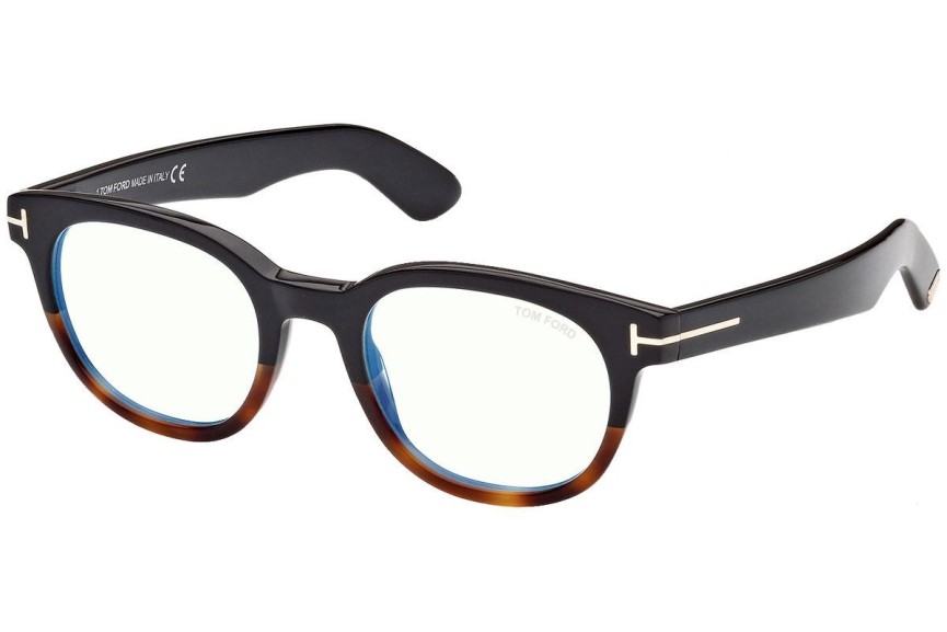 Okulary korekcyjne Tom Ford FT5807-B 005 Okrągłe Czarne