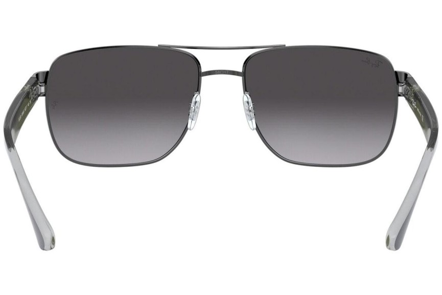 Okulary przeciwsłoneczne Ray-Ban RB3530 004/8G Prostokątne Srebrne