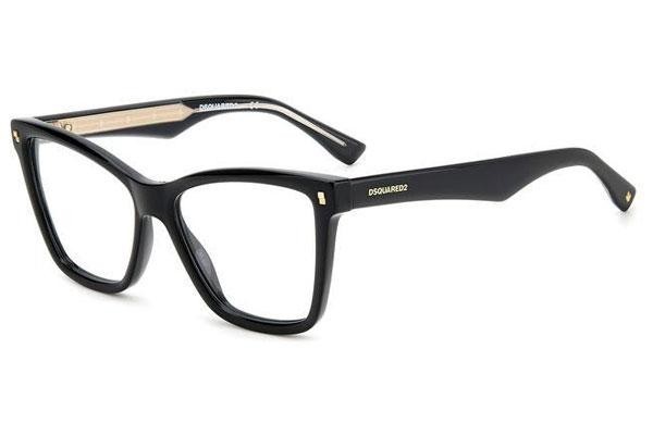 Okulary korekcyjne Dsquared2 D20059 807 Kocie oczy Czarne