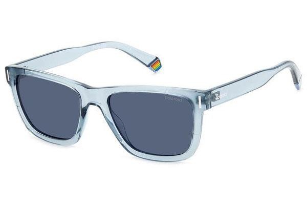 Okulary przeciwsłoneczne Polaroid PLD6186/S MVU/C3 Polarized Prostokątne Niebieskie