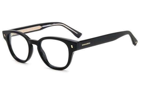 Okulary korekcyjne Dsquared2 D20057 807 Okrągłe Czarne