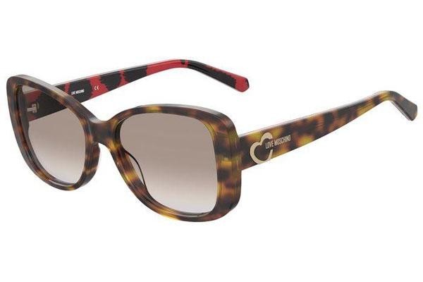 Okulary przeciwsłoneczne Love Moschino MOL054/S GCR/HA Kocie oczy Havana