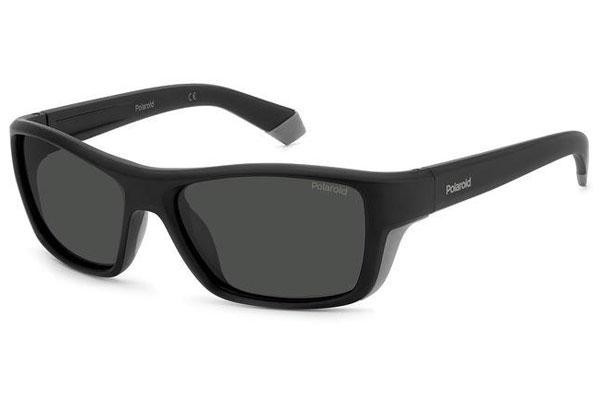 Okulary przeciwsłoneczne Polaroid PLD7046/S 08A/M9 Polarized Prostokątne Czarne