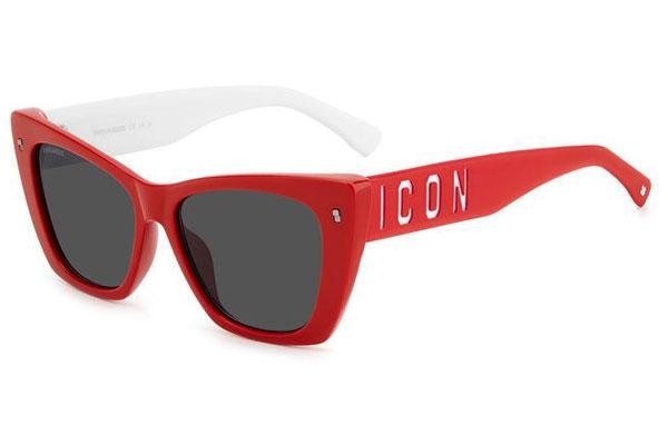 Okulary przeciwsłoneczne Dsquared2 ICON0006/S C9A/IR Kocie oczy Czerwone