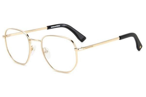 Okulary korekcyjne Dsquared2 D20054 J5G Kwadratowe Złote