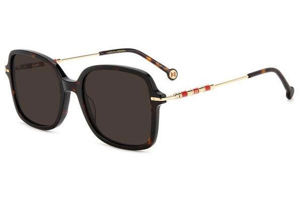 Okulary przeciwsłoneczne Carolina Herrera HER0101/S 086/70 Kwadratowe Havana