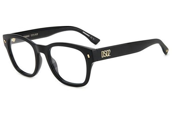 Okulary korekcyjne Dsquared2 D20065 807 Kwadratowe Czarne