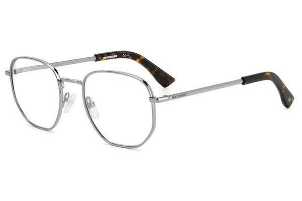 Okulary korekcyjne Dsquared2 D20054 6LB Kwadratowe Srebrne