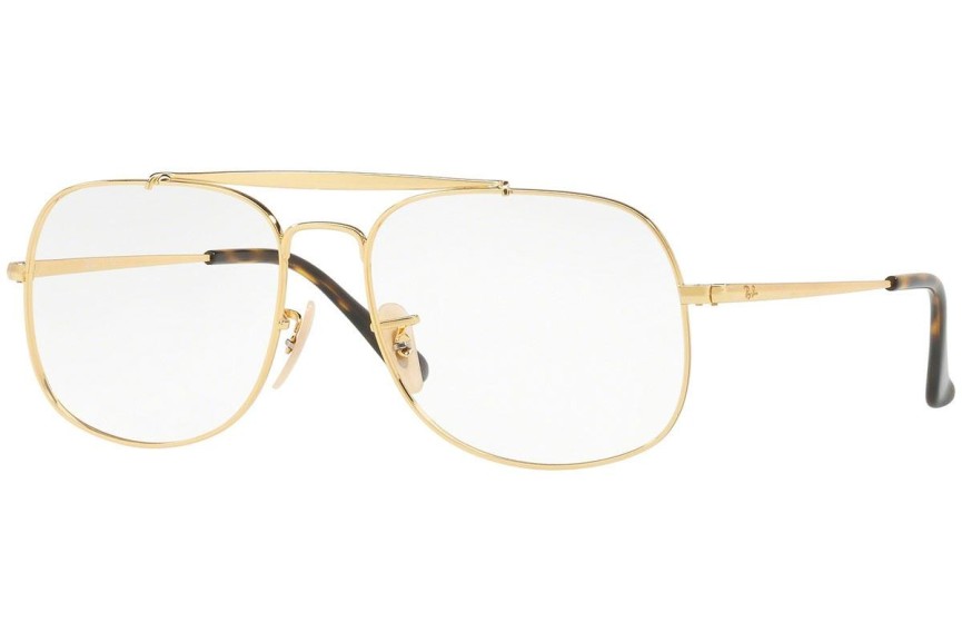 Okulary korekcyjne Ray-Ban The General Optics RX6389 2500 Pilotki (Aviator) Złote