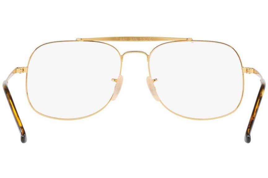 Okulary korekcyjne Ray-Ban The General Optics RX6389 2500 Pilotki (Aviator) Złote