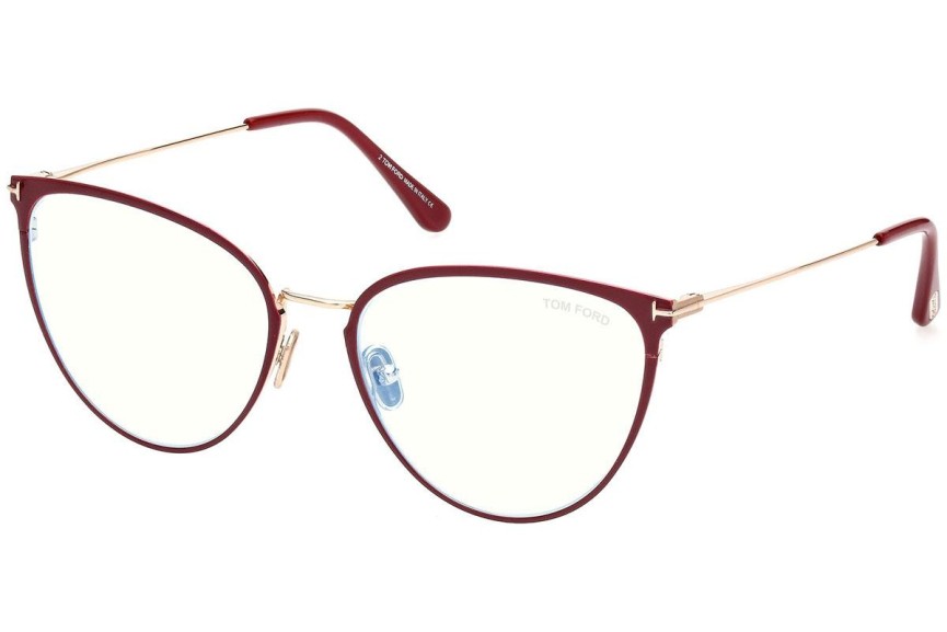 Okulary korekcyjne Tom Ford FT5840-B 066 Kocie oczy Czerwone