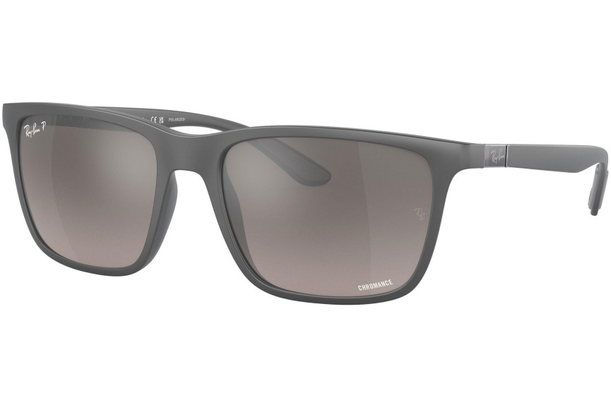 Okulary przeciwsłoneczne Ray-Ban Chromance Collection RB4385 60175J Polarized Kwadratowe Szare