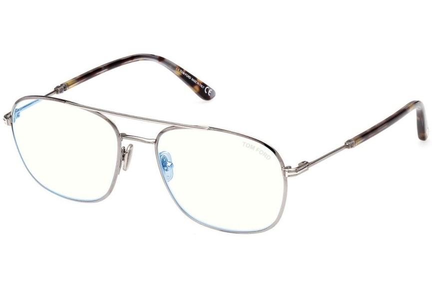 Okulary korekcyjne Tom Ford FT5830-B 008 Pilotki (Aviator) Srebrne