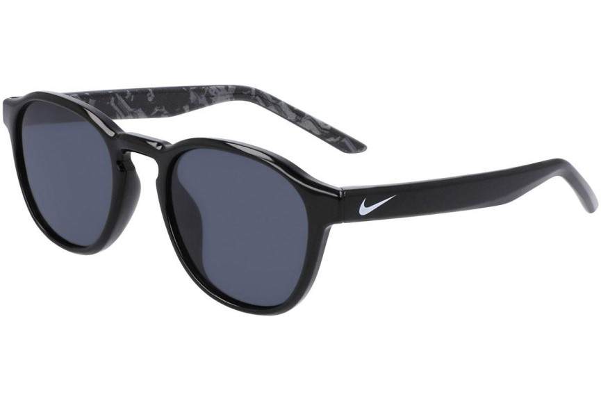 Okulary przeciwsłoneczne Nike Smash DZ7382 010 Okrągłe Czarne