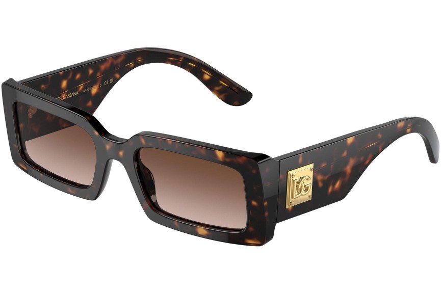 Okulary przeciwsłoneczne Dolce & Gabbana DG4416 502/13 Prostokątne Havana