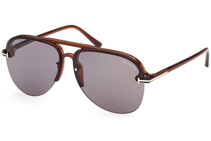 Okulary przeciwsłoneczne Tom Ford FT1004 45A Pilotki (Aviator) Brązowe