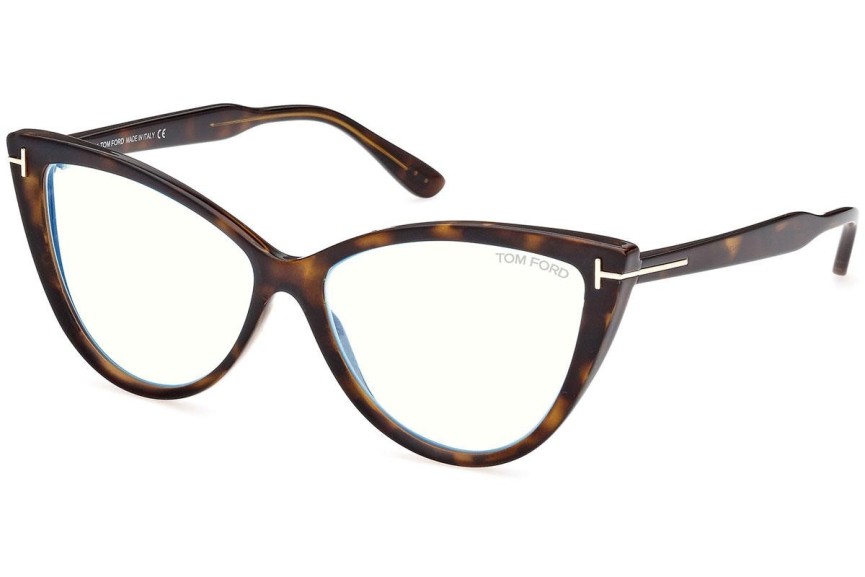 Okulary korekcyjne Tom Ford FT5843-B 052 Kocie oczy Havana