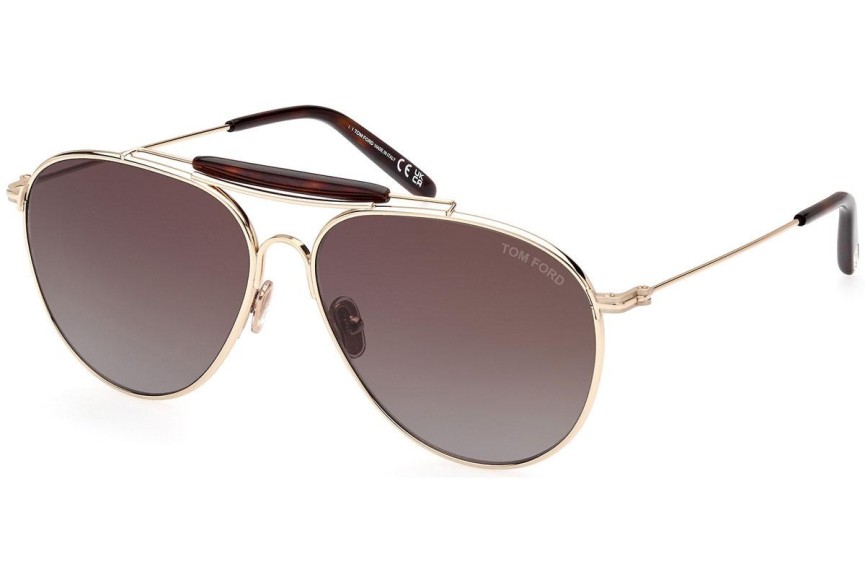 Okulary przeciwsłoneczne Tom Ford FT0995 32F Pilotki (Aviator) Złote