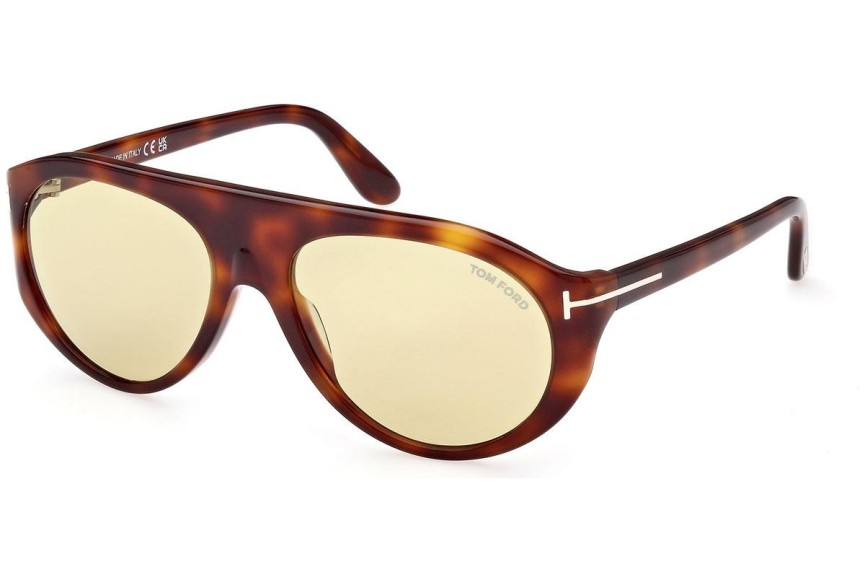 Okulary przeciwsłoneczne Tom Ford FT1001 53E Pilotki (Aviator) Havana