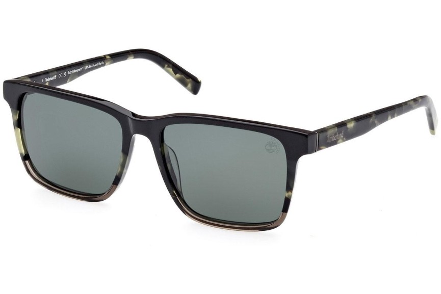 Okulary przeciwsłoneczne Timberland TB9306 53R Polarized Kwadratowe Havana