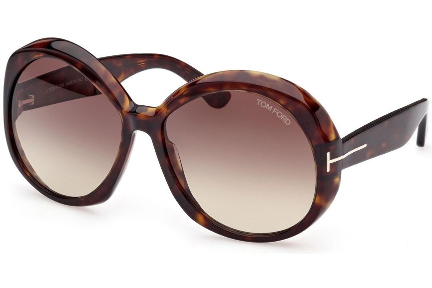 Okulary przeciwsłoneczne Tom Ford FT1010 52B Okrągłe Havana