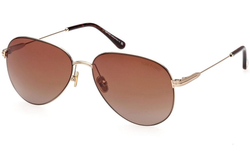 Okulary przeciwsłoneczne Tom Ford FT0993 32F Pilotki (Aviator) Złote