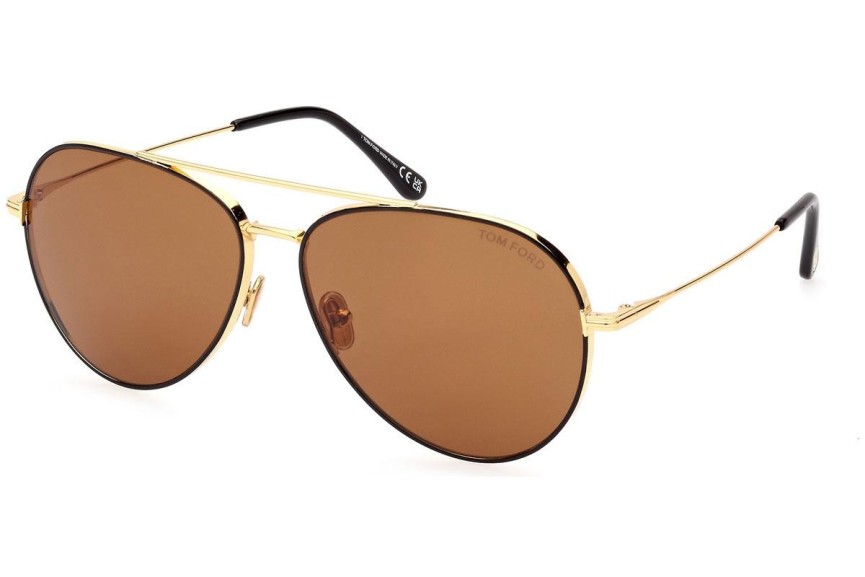 Okulary przeciwsłoneczne Tom Ford FT0996 01J Pilotki (Aviator) Czarne