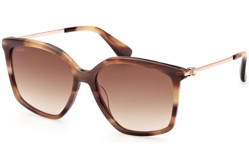 Okulary przeciwsłoneczne Max Mara MM0055 48F Kwadratowe Havana