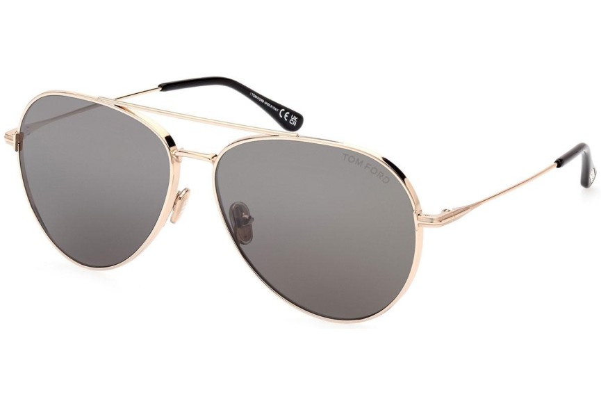 Okulary przeciwsłoneczne Tom Ford FT0996 28A Pilotki (Aviator) Złote