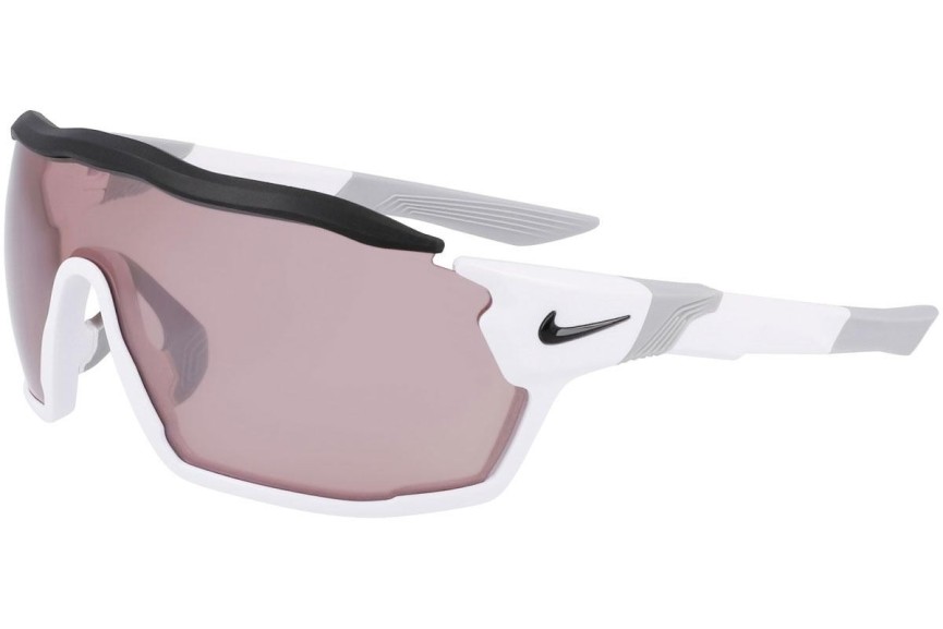 Okulary przeciwsłoneczne Nike Show X Rush E DZ7369 100 Pojedyncze | Shield Białe