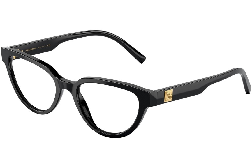 Okulary korekcyjne Dolce & Gabbana DG3358 501 Kocie oczy Czarne