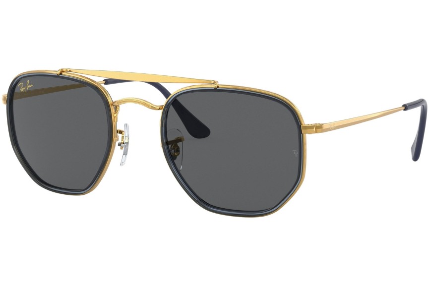 Okulary przeciwsłoneczne Ray-Ban The Marshal II RB3648M 9240B1 Kwadratowe Złote